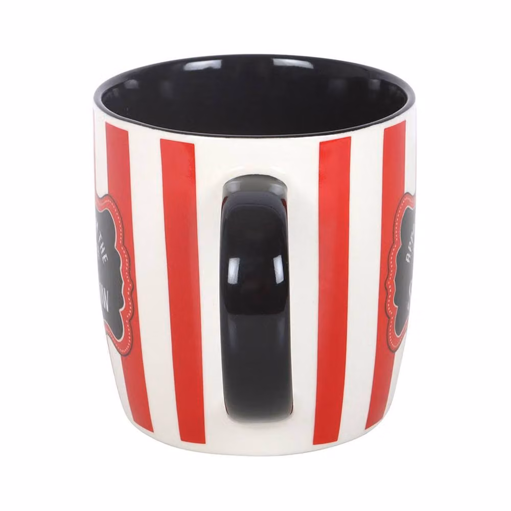 Something Different Ringmaster Striped Ceramic Mug, 370ml, Red – 2