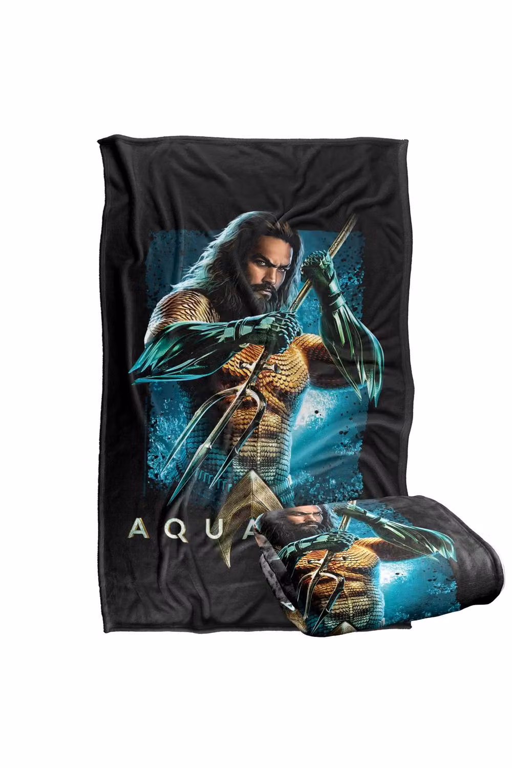 LOGOVISION Aquaman Movie Trident Super Soft Silky Touch Fleece Throw Blanket, Multicolour, W: 91.44 cm x H: 147 cm – 7
