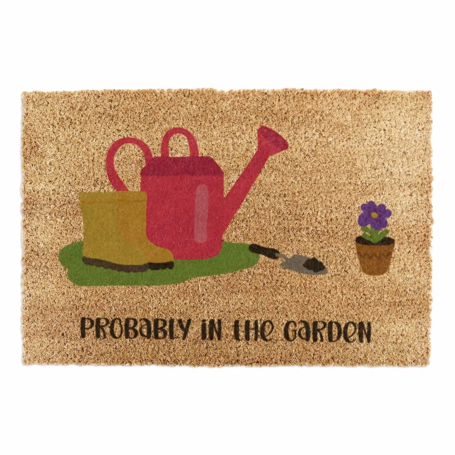 Artsy Mats Probably In The Garden Doormat in Brown, W/D: 90 x 60 cm – 2