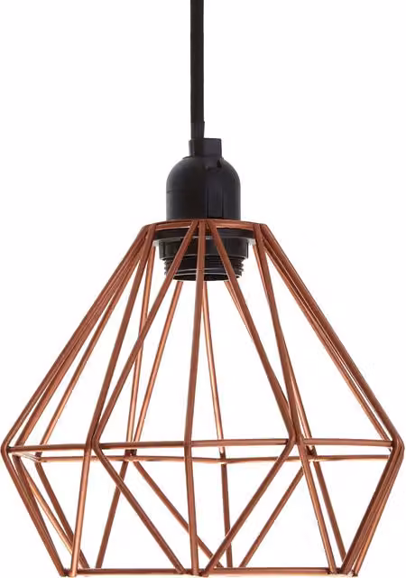 Bartol Copper Metal Wire Pendant Light by Prime Furnishing Interiors in Gold/Brass – 1