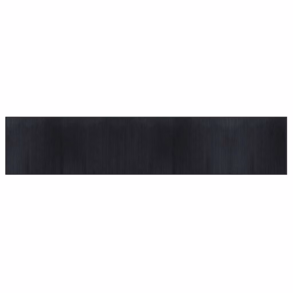 Berkfield Home Rectangular Bamboo Rug in Black, W/D/H: 100 x 1000 cm – 2