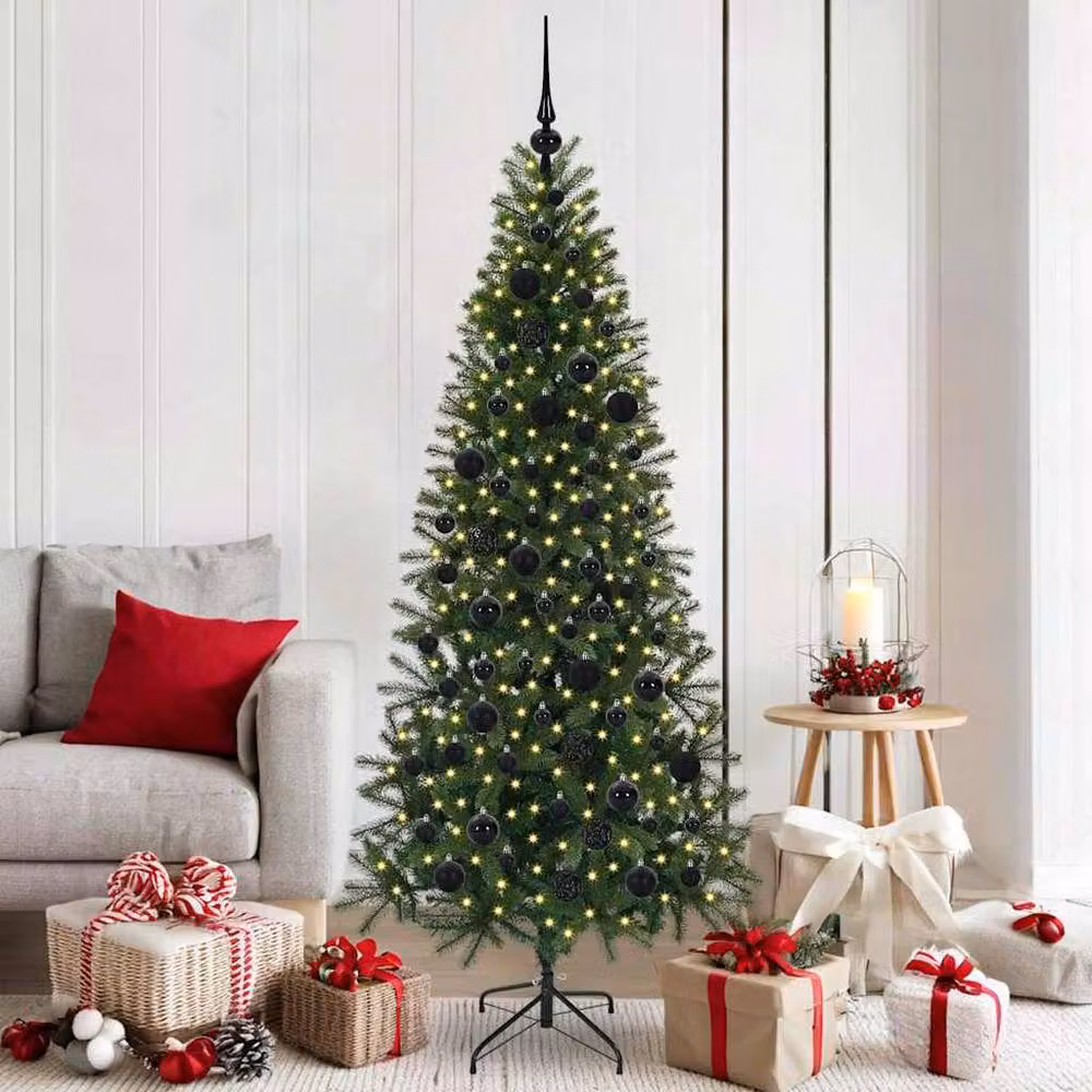 Berkfield Home Elegant Green Artificial Christmas Tree with 300 LEDs, Height: 180 cm – 2