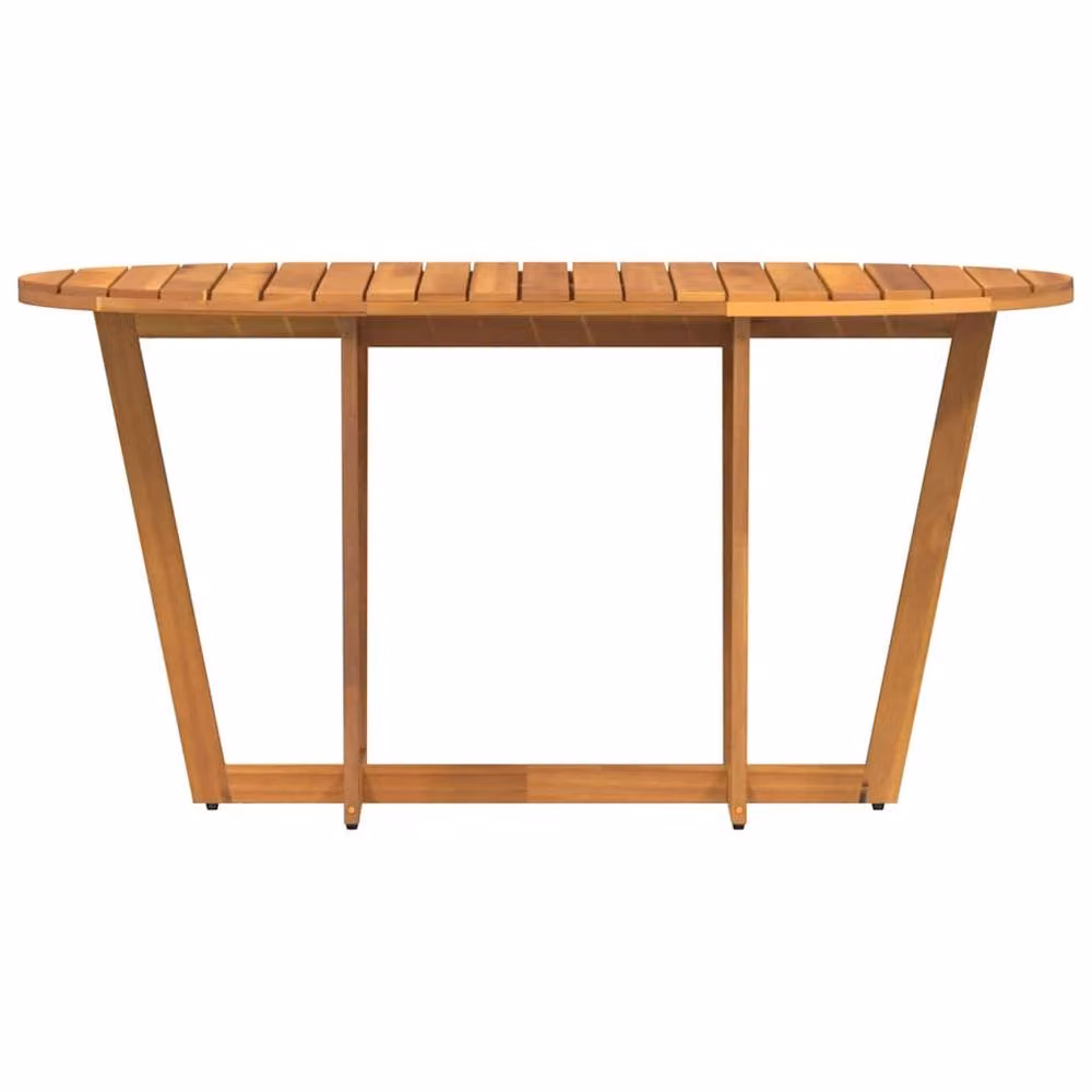 Berkfield Home Oval Garden Dining Table in Brown Solid Acacia Wood W/D/H: 150 x 90 x 75 cm – 3
