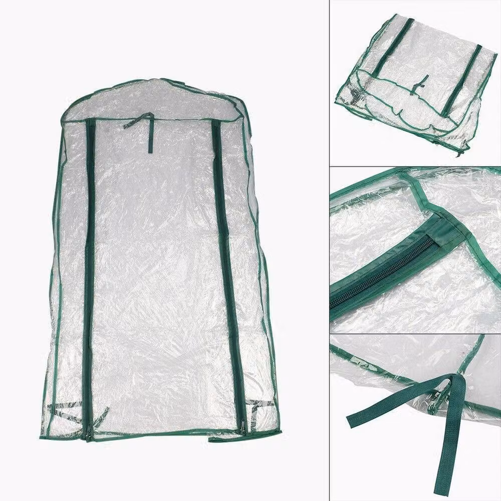NESTLUNE 4 Tier Mini Walk In Greenhouse Grow Bag in Green and Transparent – 2