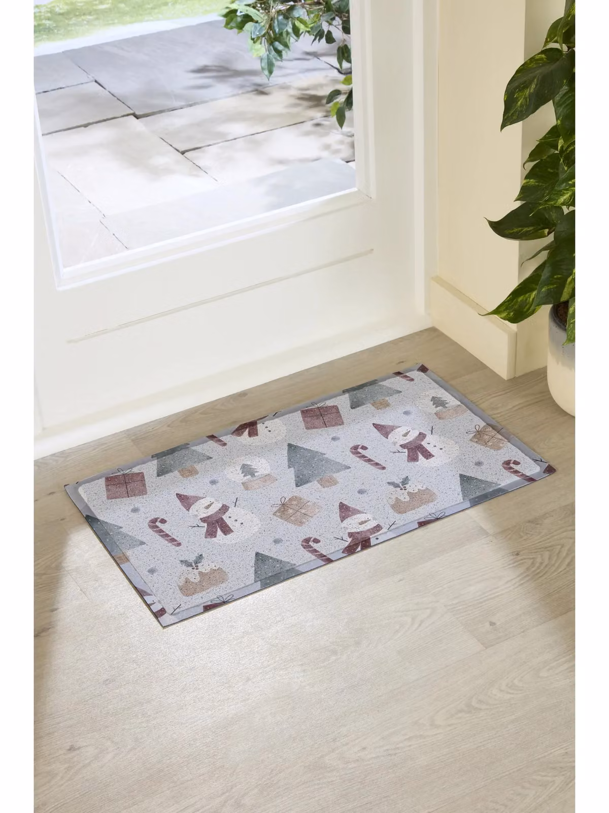 Artsy Mats Snowman Christmas Doormat in Grey, W 70 cm x D 40 cm – 2