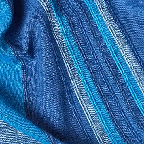 Homescapes Morocco Blue Striped Cotton Woven Throw W/D/H: 150 x 200 cm – 2
