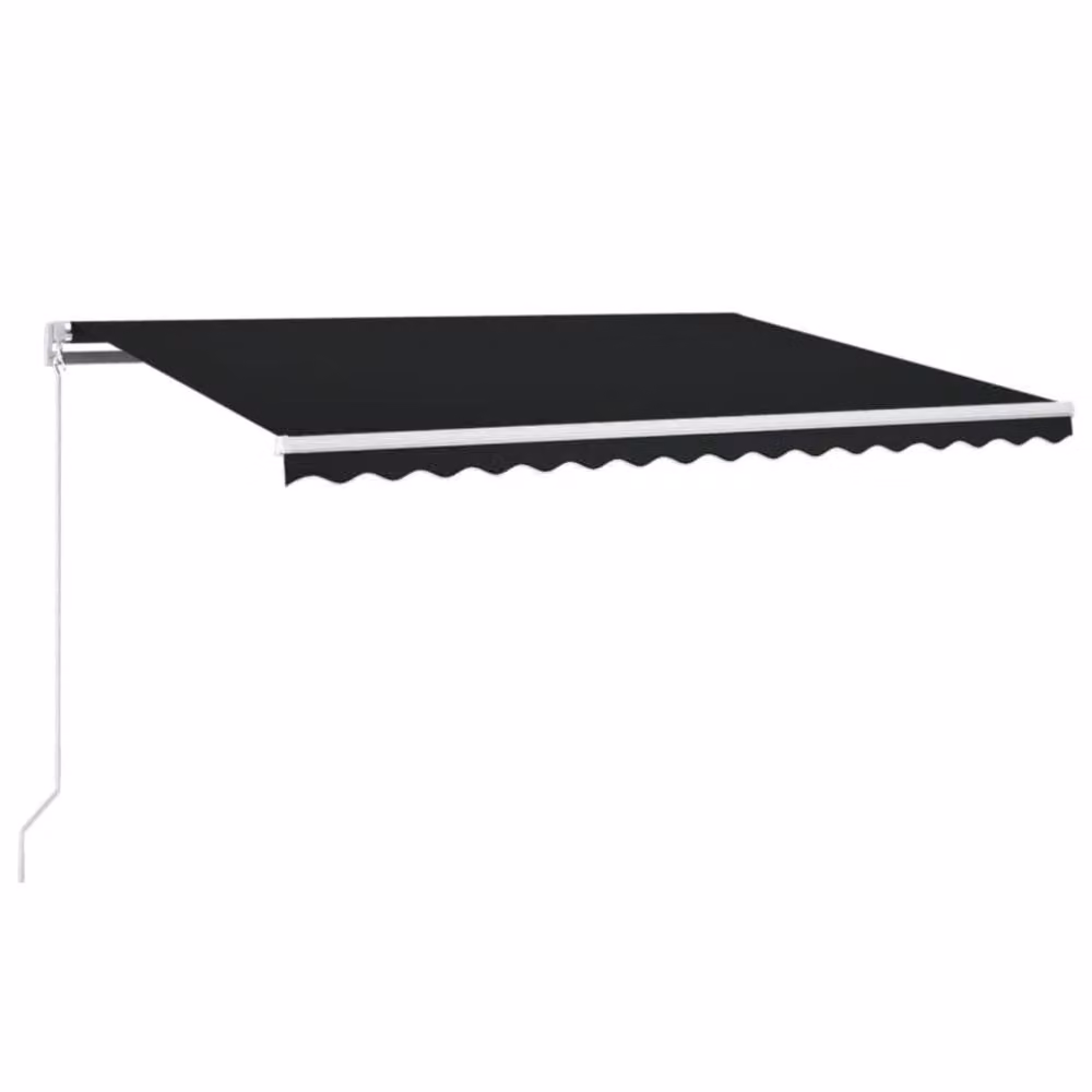 Berkfield Home Manual Retractable Awning with Crank in Anthracite Black, W/D: 450 x 350 cm – 2