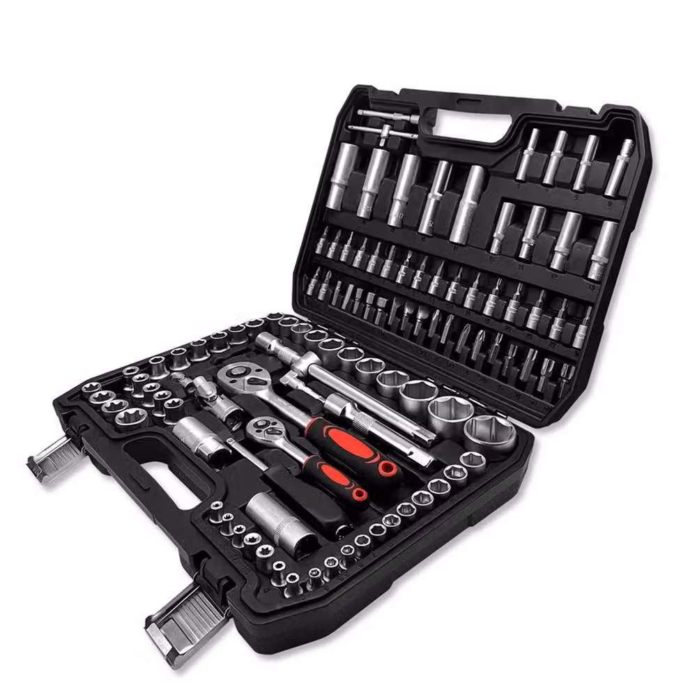 Nordara 108X Ratchet Wrench Kit, Black Steel Hand Repair Tool Set for Cars – 2