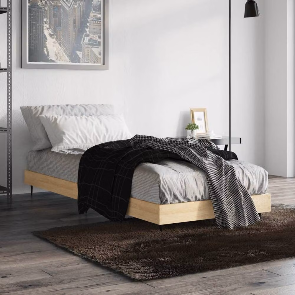 Berkfield Home Sonoma Oak Small Single Bed Frame in Light Brown – 3