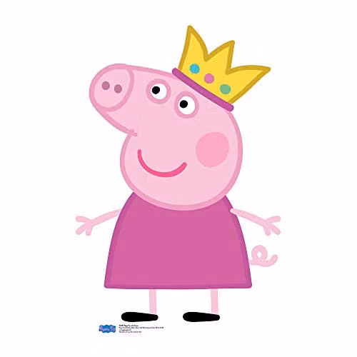 Star Cutouts Peppa Pig SC959 Crown Mini Cardboard Cutout, Multicolour, Height: 90 cm – 1