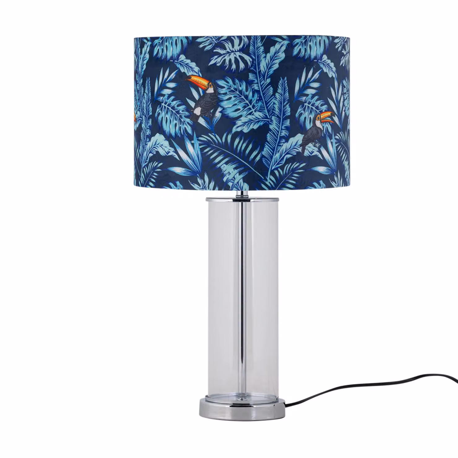 First Choice Lighting Aura Set of 2 Chrome Table Lamps with Silver Fabric Shades – 2