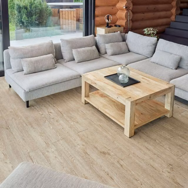 Novecrafto Self Adhesive Wood Look Vinyl Floor Planks in Beige Scandinavian Style