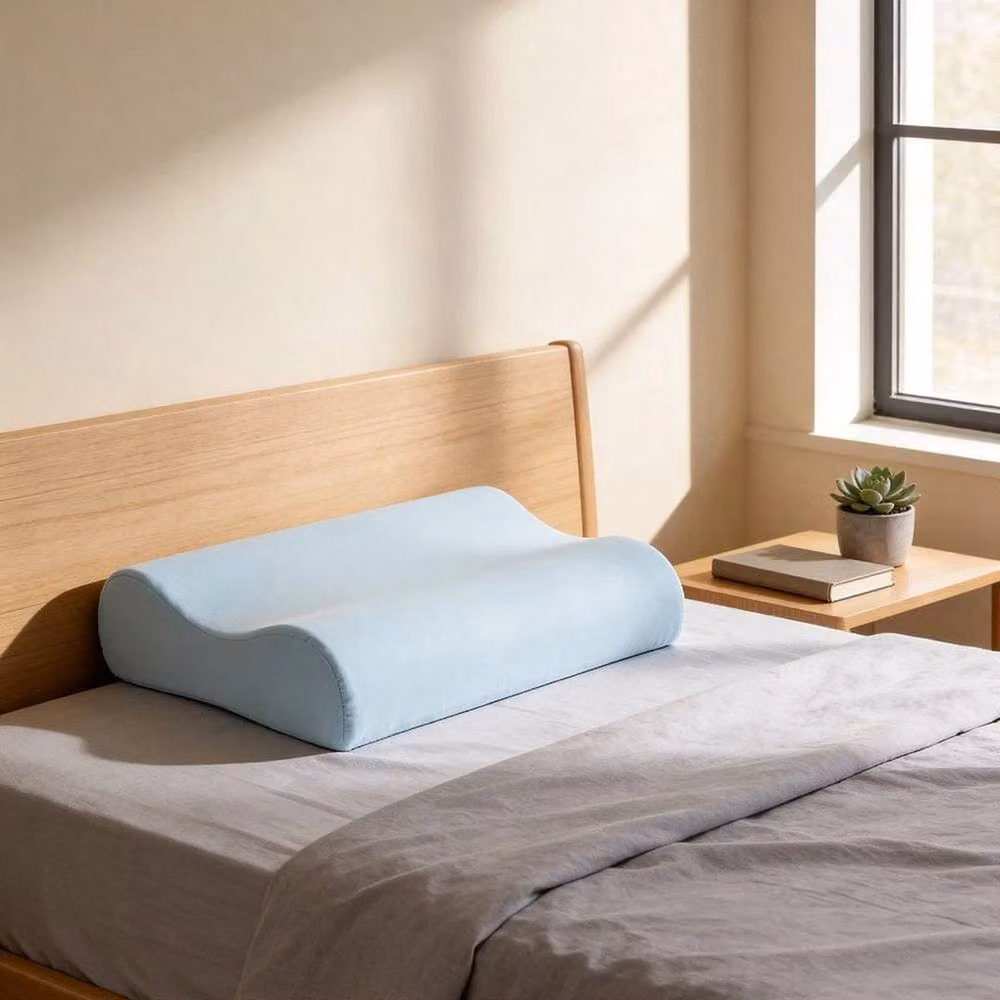 PAWNORA Cooling Memory Foam Pillow in Light Blue – 2