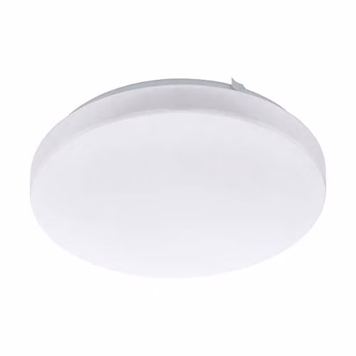 Loops Modern Round Wall and Flush Ceiling Light in White with LED Bulb