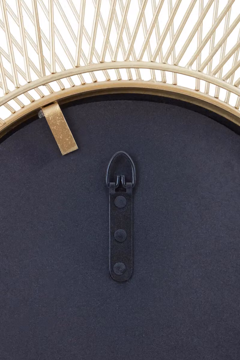 Orsina Templar Twisted Wire Round Wall Mirror in Gold – 2