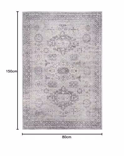 The Rugs Grey Nomad Design Vintage Oriental Area Rug, W: 80 cm, D: 150 cm – 2