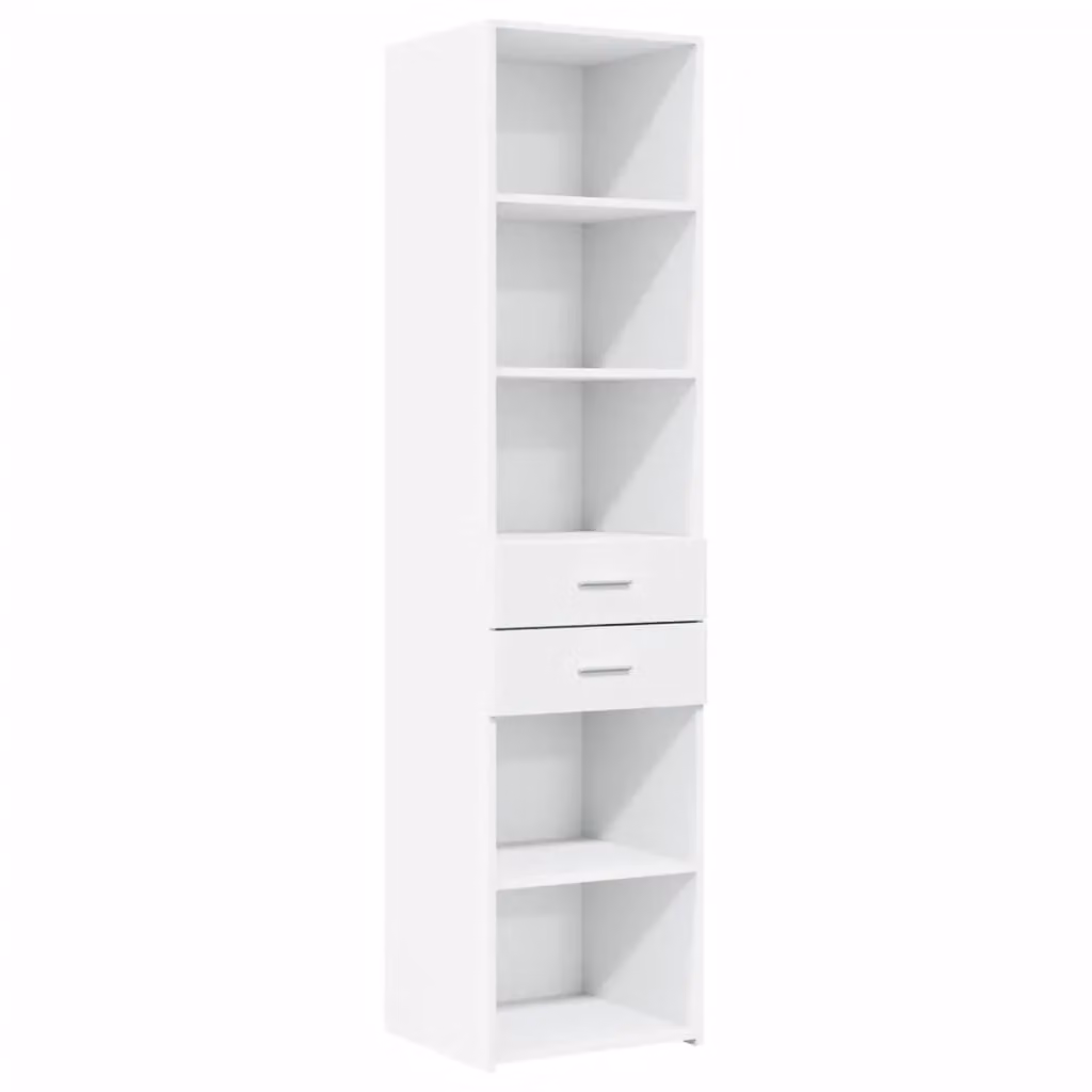 Berkfield Home Modern White Matt Highboard W/D/H: 45 x 42.5 x 185 cm – 2