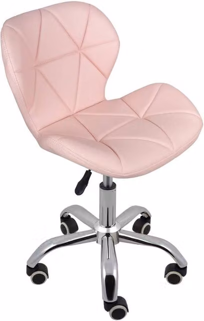 VOGREX Pink Synthetic Leather Swivel Task Chair for Home Office – 1