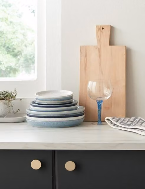 Denby Studio Blue Stoneware Dinner Plate Set of 4