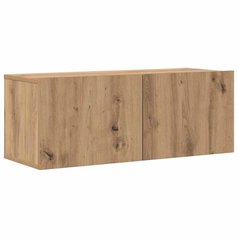 Berkfield Home Artisan Oak Wall Mounted TV Cabinets, 6 Piece Set in Brown – 3