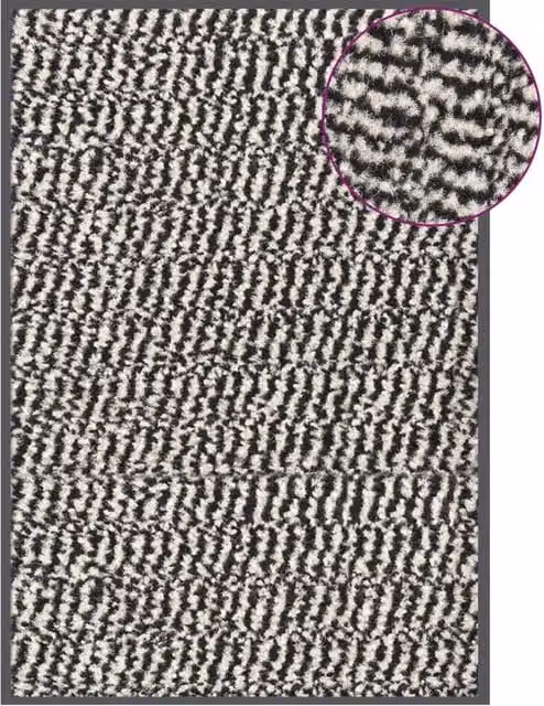 Berkfield Home Tufted Non-Slip Doormat, Brown, W/D: 60 x 40 cm