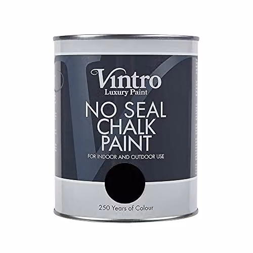 Vintro No Seal Chalk Paint in Jet Black, 1 Litre – 3