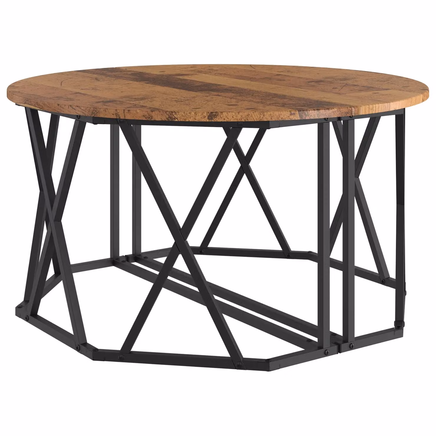 Berkfield Home Vintage Style Square Coffee Table in Brown, W/D/H: 80 x 80 x 42 cm – 3