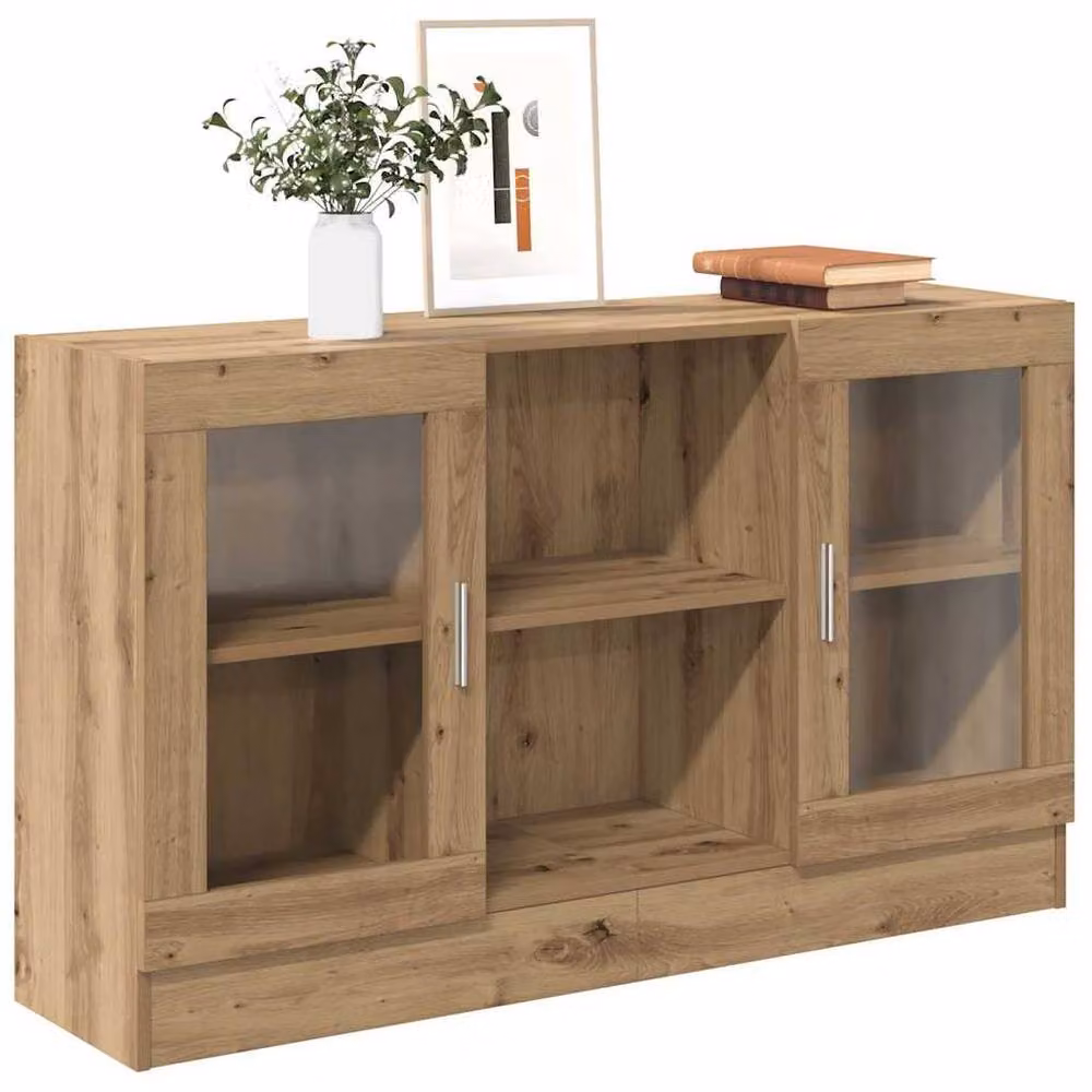 Berkfield Home Artisan Oak Sideboard in Brown, W/D/H: 120 x 30.5 x 70 cm – 2