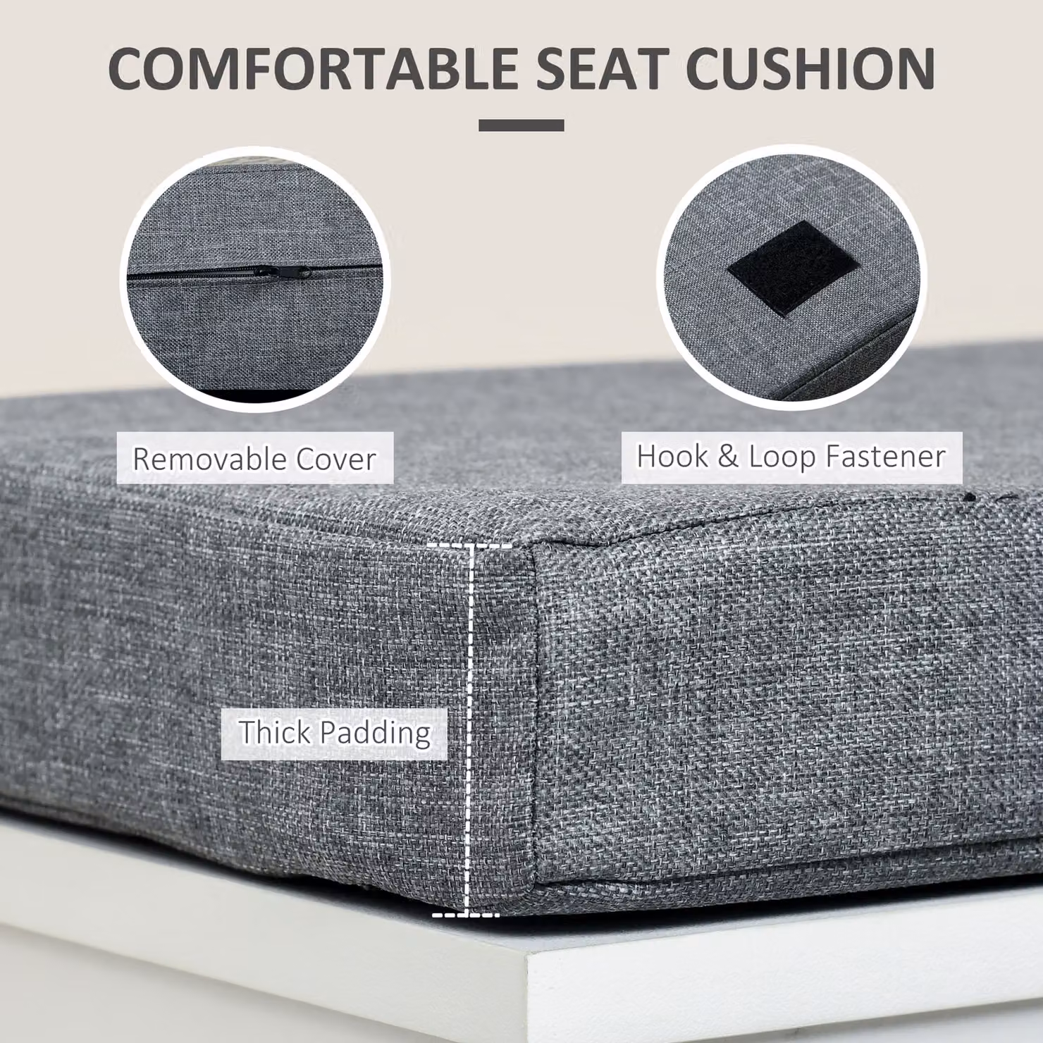 HOMCOM White Shoe Storage Bench with Seat Cushion and Adjustable Shelf – 4
