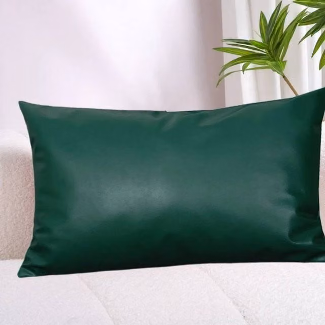 Pawnora Green Rectangular Waist Cushion Pillowcase Cover