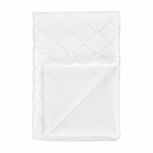Catherine Lansfield White Faux Fur Geometric Throw, W/D/H: 137 x 130 x 170 cm – 2