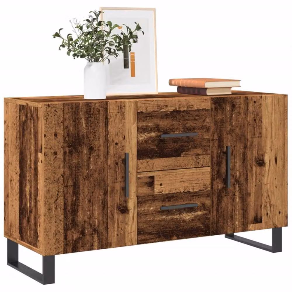 Berkfield Home Rustic Old Wood Sideboard in Brown, W/D/H: 100 x 36 x 60 cm – 2