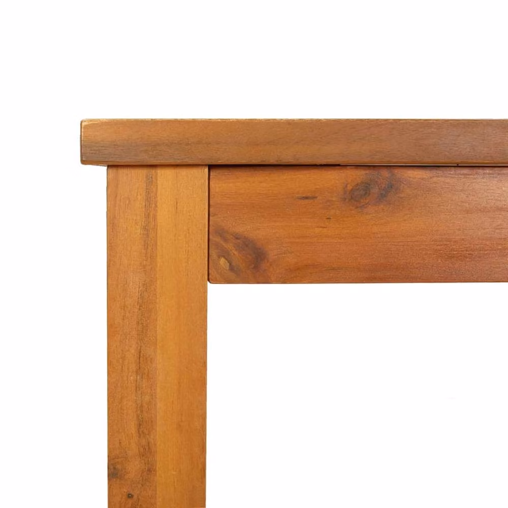 Berkfield Home Extendable Acacia Wood Garden Dining Table in Brown, W/D/H: 150 x 90 x 74 cm – 4