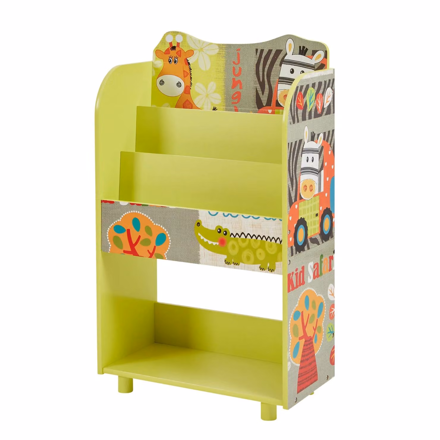 Liberty House Toys Kid Safari Childrens Bookshelf in Green and Multicolour – 2