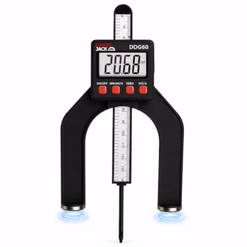 Lumberjack LCD Digital Height and Depth Gauge Electronic Caliper with Magnetic Ruler in Black – 1