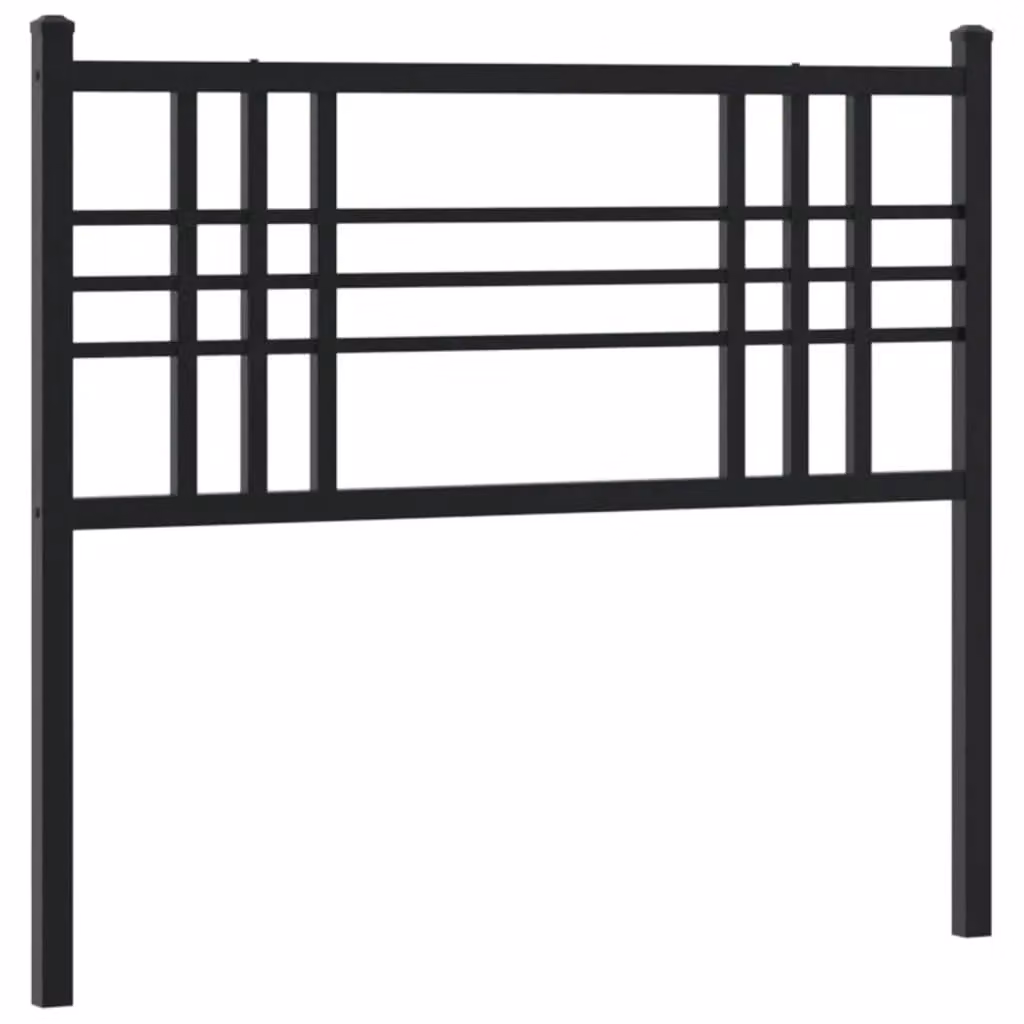 Berkfield Home Classic Metal Headboard in Black, Width: 100 cm – 2