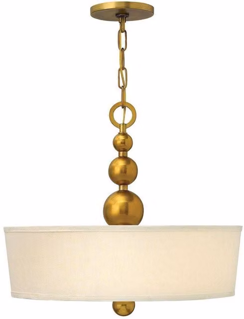 Elstead Zelda 3 Light Mid-Century Sphere Ceiling Pendant in Gold/Brass with Transparent Glass and E27 Fitting