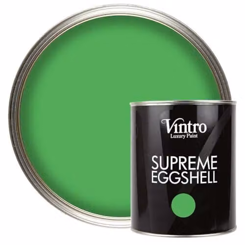 Vintro Eggshell and Satin Paint for Walls, Wood and Trim, Green Rainforest, 1 Litre