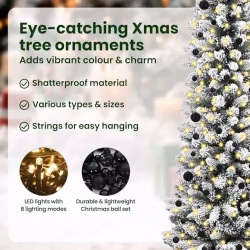 vidaXL Artificial White Christmas Tree, Height: 240 cm – 6