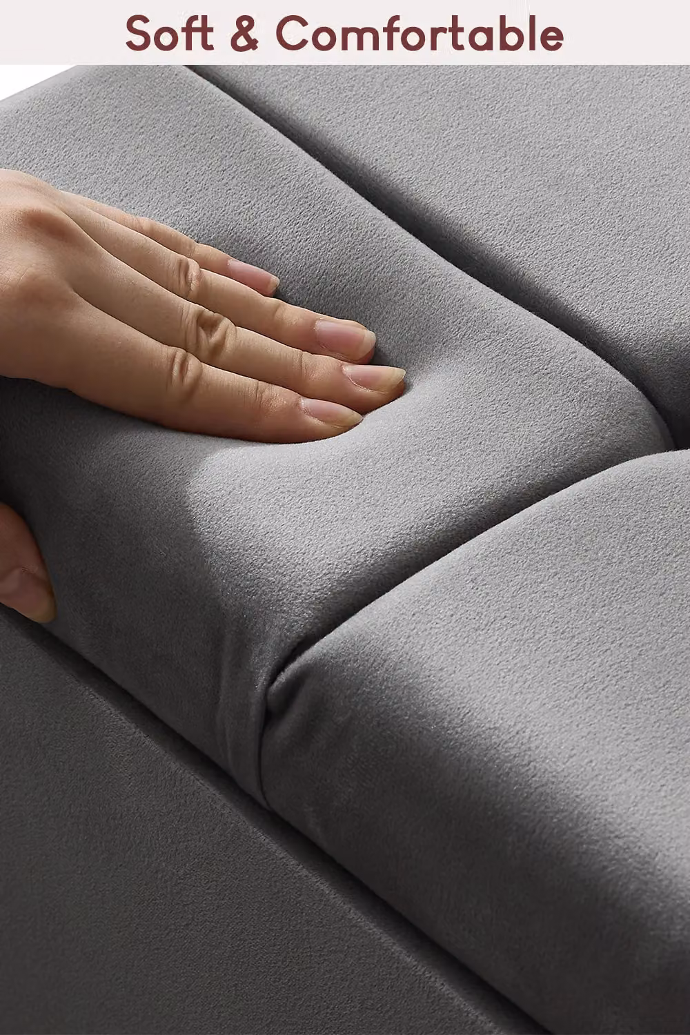 Vida Designs Valencia Velvet Fabric Storage Ottoman in Grey – 4