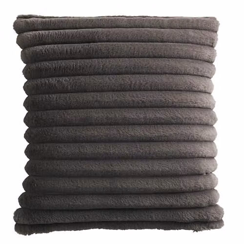 Appletree Morritz Faux Fur Filled Square Cushion in Grey, W/D/H: 43 x 43 x 43 cm – 2