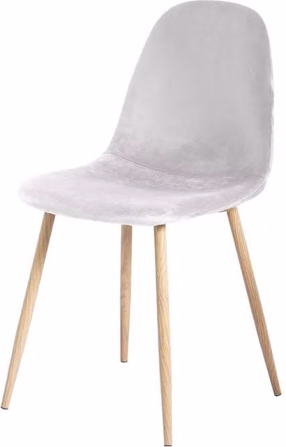 KORVIXA Pair of Grey Velvet Modern Designer Dining Chairs with Wood Upholstered Frame, W/D/H: 100 x 100 x 100 cm – 1