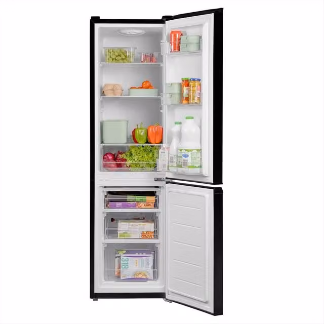SIA 165L Combi Fridge Freezer in Black with 60/40 Split and Reversible Door - SFF15144BL/E