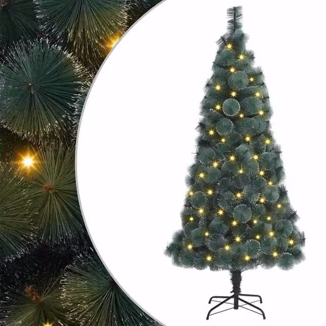 Berkfield Home Pre-lit Artificial Christmas Tree in Green, Height: 180 cm
