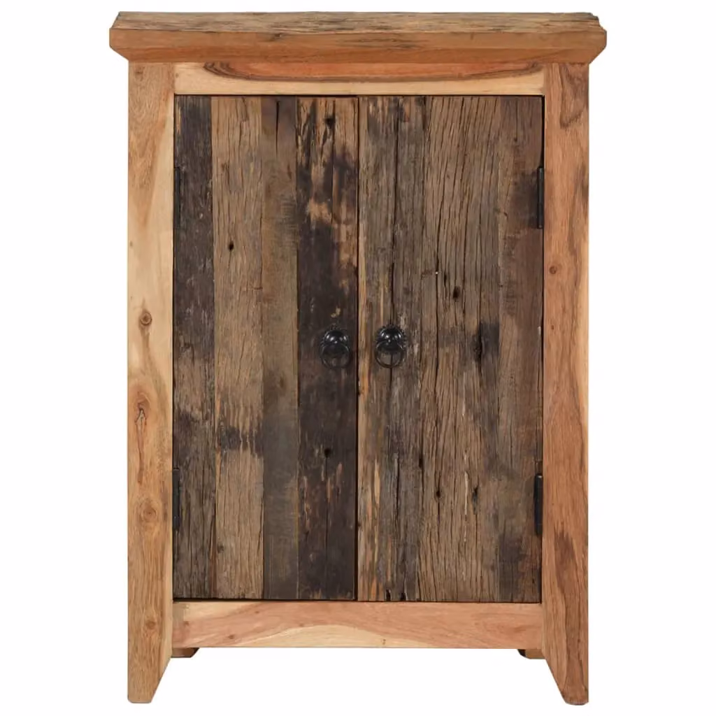 Berkfield Home Rustic Sideboard in Brown Solid Acacia and Reclaimed Wood, W/D/H: 55 x 33 x 75 cm – 2