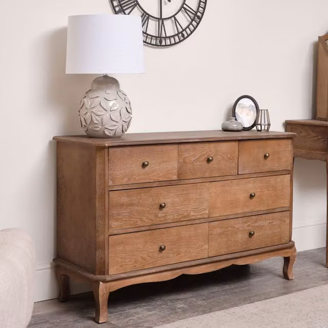 Melody Maison Ashwell 7 Drawer Chest of Drawers in Dark Brown Wood – 1