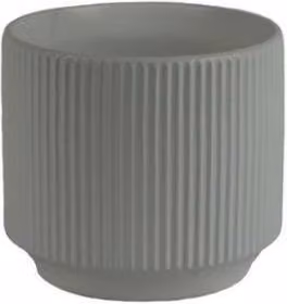 KDMD Hortus Tokyo Ceramic Tabletop Pot Set of 2 in White and Grey, W: 16 cm, D: 14 cm – 1