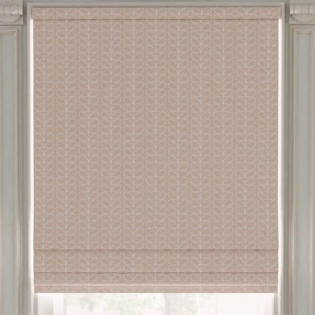 Orla Kiely Linear Stem Made to Measure Blackout Roman Blind in Pink