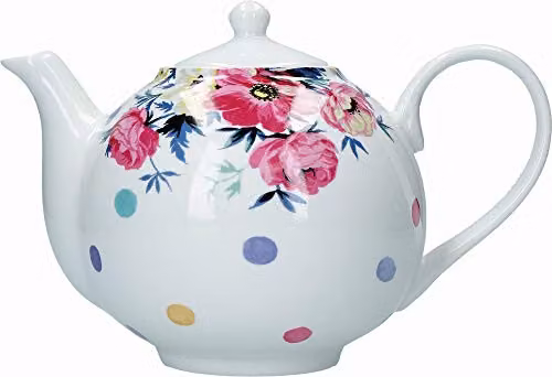 Mikasa White Porcelain Floral Teapot, 1 l – 1