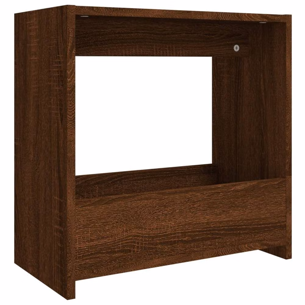 Berkfield Home Rustic Brown Oak Side Table, W/D/H: 26 x 50 x 50 cm – 2
